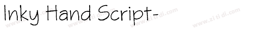 Inky Hand Script字体转换